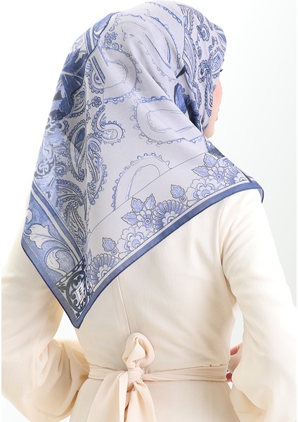 Etnik Desen Soft Eşarp 90200-04 Lacivert fırsatları