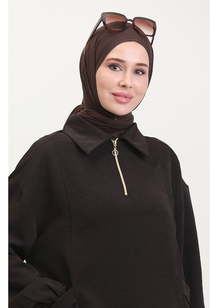 Spor Tunik Pantolon Ikili Takım 5090-01 Kahverengi modelleri