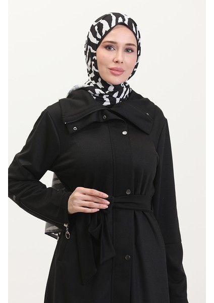 Fermuarlı Çıtçıtlı Kap 5075-01 Siyah