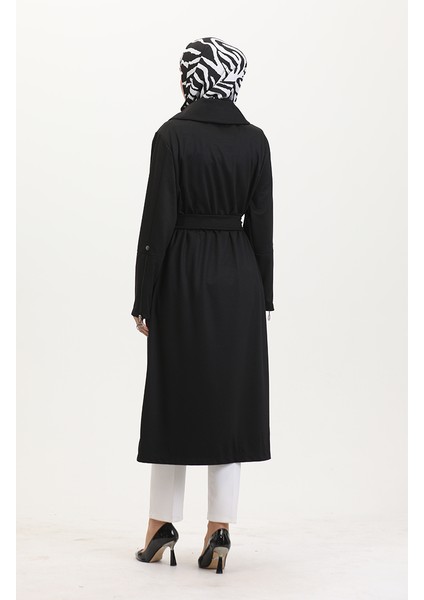 Fermuarlı Çıtçıtlı Kap 5075-01 Siyah