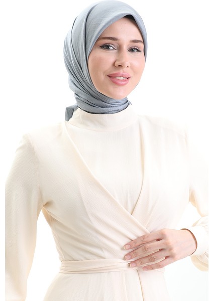 Madame Mary Fransız Vual Eşarp 19098-02 Füme