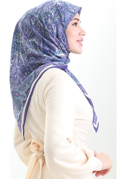 Etnik Desen Soft Eşarp 90201-07 Mor modelleri