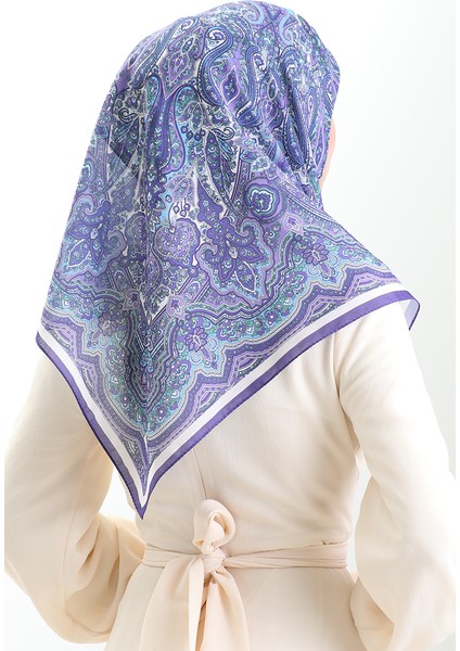 Etnik Desen Soft Eşarp 90201-07 Mor fırsatları
