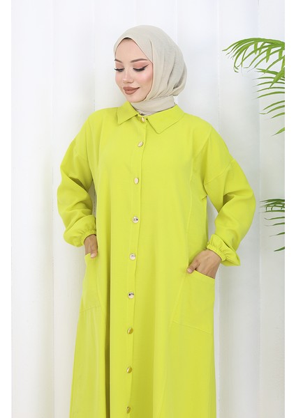 Çıtçıtlı Tunik Pantolon Ikili Takım 0097-05 Yağ Yeşili fırsatları