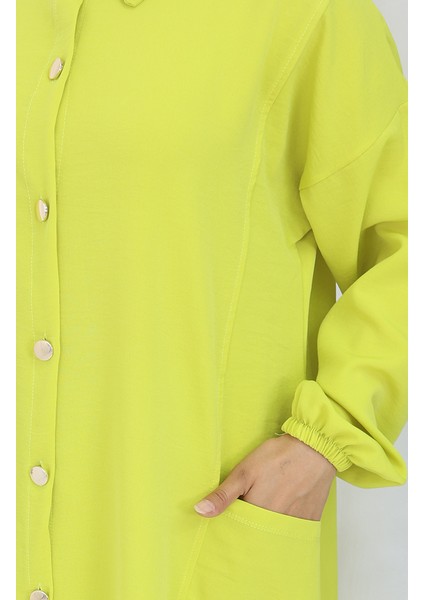 Çıtçıtlı Tunik Pantolon Ikili Takım 0097-05 Yağ Yeşili indirimleri