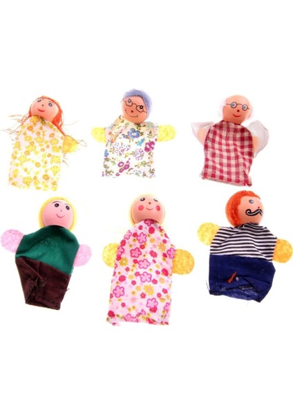 Renkli Ahşap Parmak Kukla Seti, Eğitici ve Geliştirici Oyun Arkadaşı