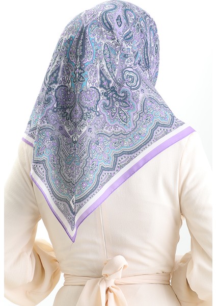 Etnik Desen Soft Eşarp 90201-01 Lila fırsatları