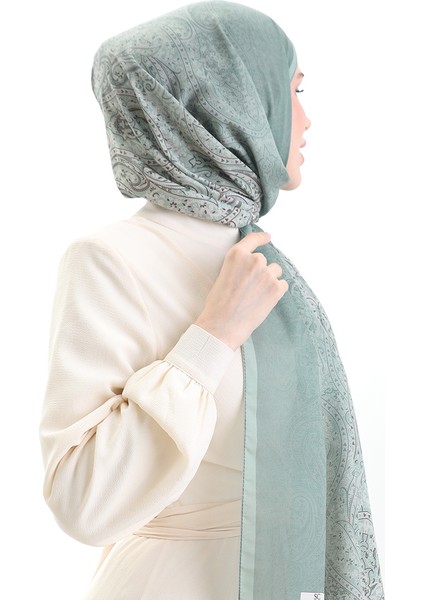 Karaca Desenli Cotton Şal 82003-18 Yeşil modelleri