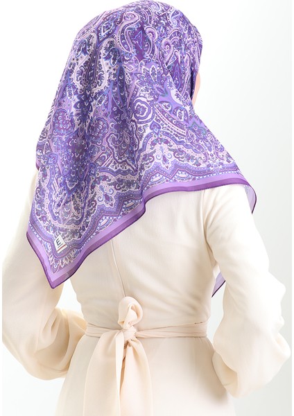 Etnik Desen Soft Eşarp 90201-08 Eflatun fırsatları