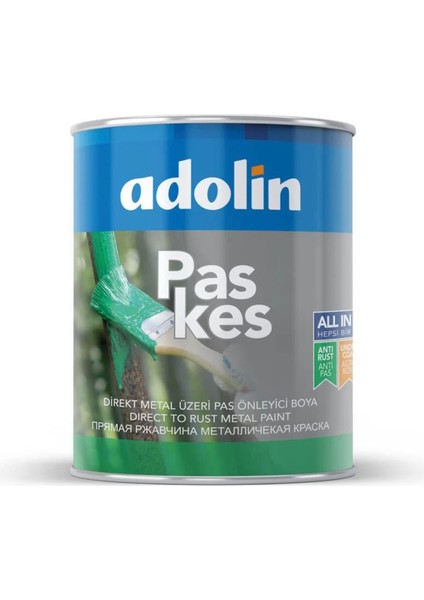 Paskes Direkt Pas Üstü Metal Boyası Ral 7016 Antrasit Gri 2.5lt.