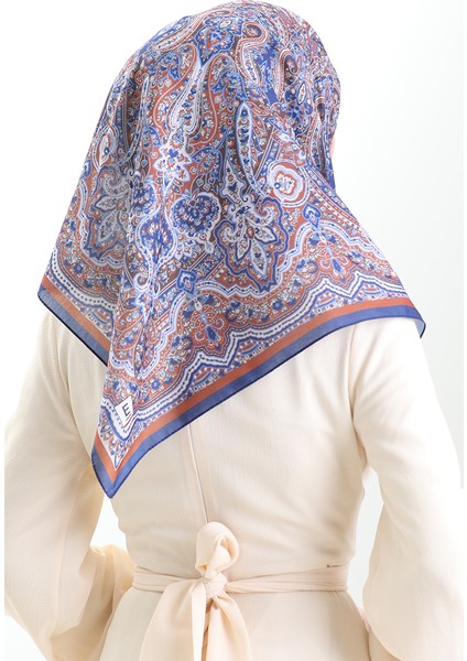 Etnik Desen Soft Eşarp 90201-06 Saks