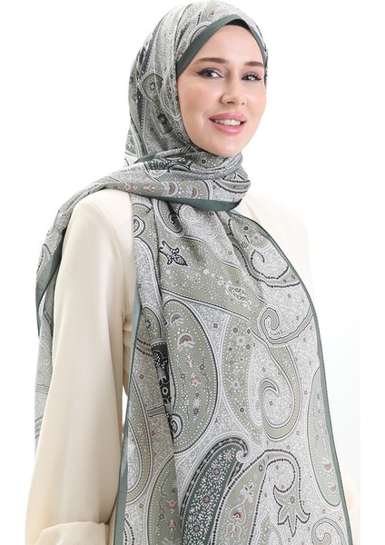 Karaca Desenli Cotton Şal 82001-03 Haki