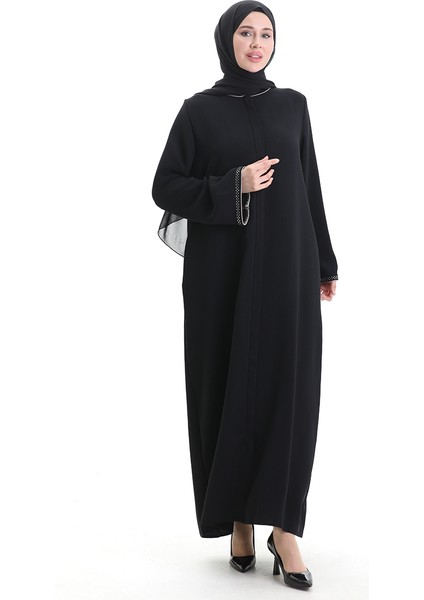 Modal Kumaş Hürrem Kol Ferace 1904-10 Siyah Vizon fiyatları