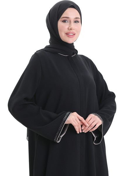 Modal Kumaş Hürrem Kol Ferace 1904-10 Siyah Vizon fırsatları