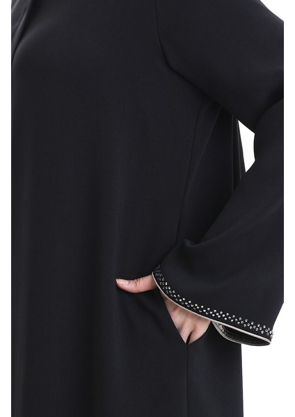 Modal Kumaş Hürrem Kol Ferace 1904-10 Siyah Vizon indirimleri