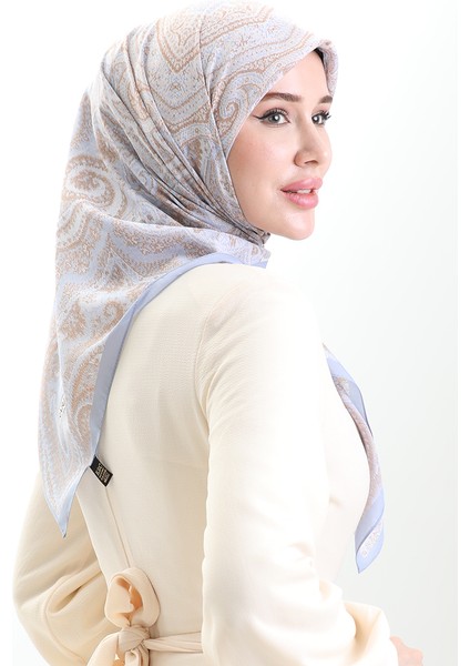 Karaca Desenli Cotton Eşarp 81095-03 Bebek Mavisi fiyatları