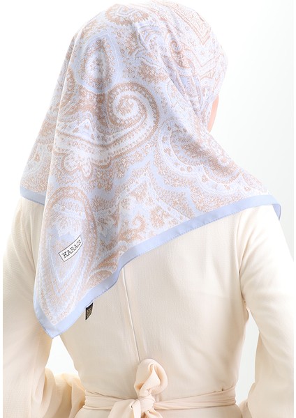 Karaca Desenli Cotton Eşarp 81095-03 Bebek Mavisi fırsatları