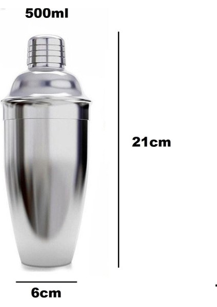 Shaker Kokteyl Shaker Paslanmaz Çelik 500 ml fırsatları