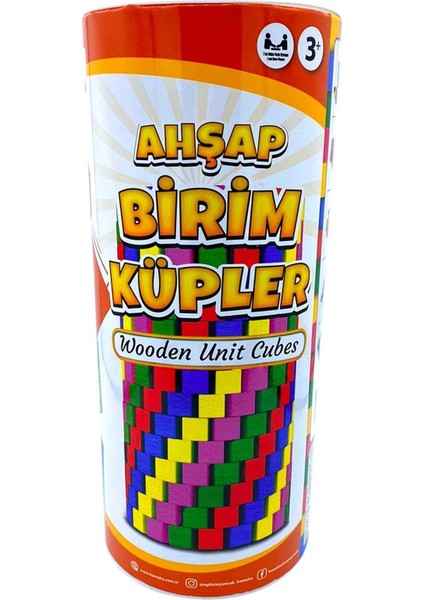 Renkli Ahşap Eğitim Küpleri, Eğlenceli ve Öğretici Çocuk Oyuncağı, 3+ Yaş