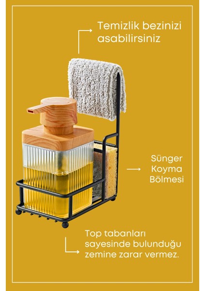 Turuncu, şeffaf metal standlı tekli ahşap akrilik bulaşık sabunluk fiyatları