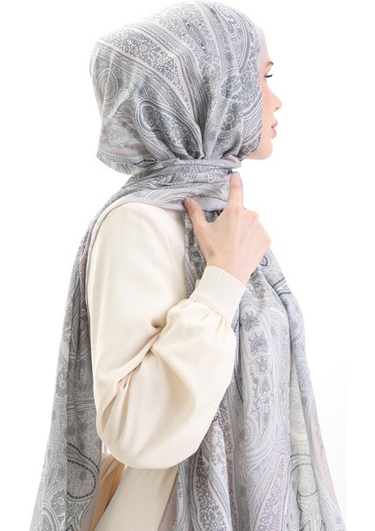Karaca Desenli Cotton Şal 82001-11 Yavruağzı modelleri