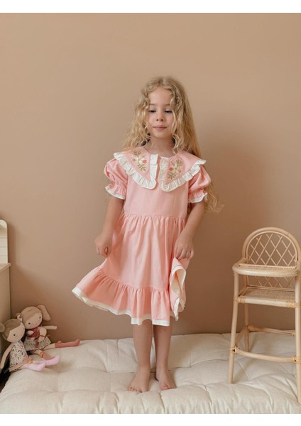 Yigit Butik Nakış Işlemeli Kız Çocuk Elbise fiyatları
