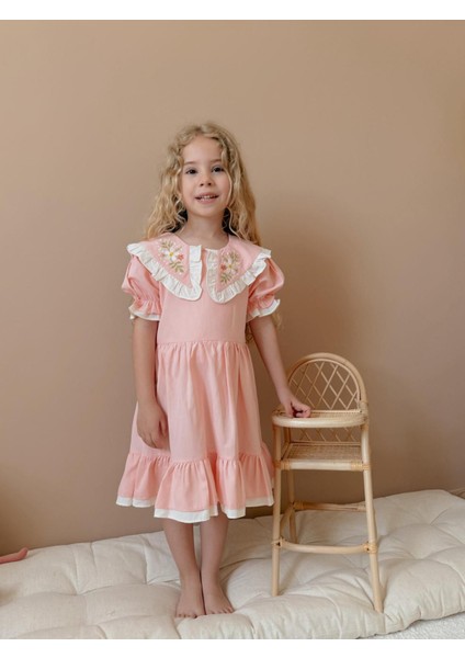 Yigit Butik Nakış Işlemeli Kız Çocuk Elbise fırsatları