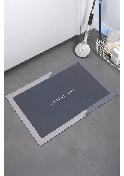 Renkli Su Emici Kaydırmaz Banyo Paspası 58x38 cm, Kaymaz Taban, 1 Parça