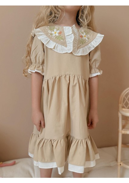 Yigit Butik Nakış Işlemeli Kız Çocuk Elbise fiyatları