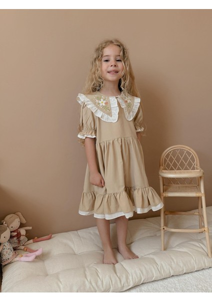 Yigit Butik Nakış Işlemeli Kız Çocuk Elbise indirimleri