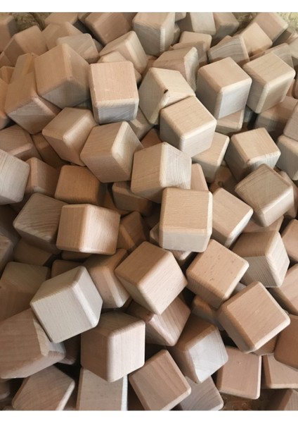 Ahşap Küp 5cm 10 Adet (Kayın Ağacından)