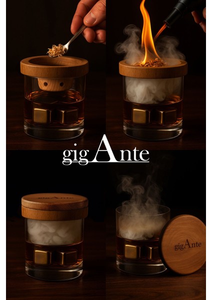 Viski & Kokteyl Tütsüleme Seti – 4 Farklı Aromalandırma Talaşı