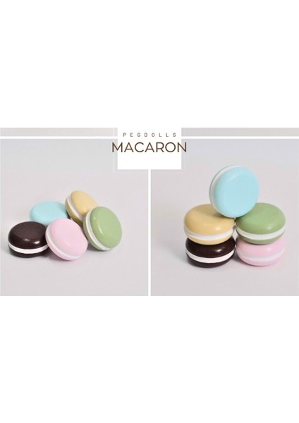 Peg Macaron Set (Mutfak,makaron,oyuncak) Pegdolls