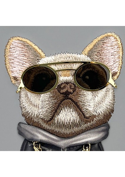 iPhone 16 Uyumlu 3D Gözlük Dolar Zincir Köpek Detaylı Nakış İşlemeli Kabartmalı Cool Glasses Kılıf fiyatları