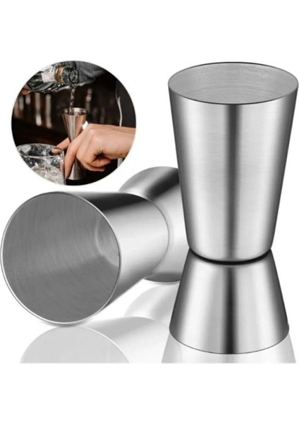 3'lü Kokteyl Seti: Shaker, Ölçek ve Tokmak, 350 ml, 5 cl, 2.5 cl ile kolay hazırlık modelleri