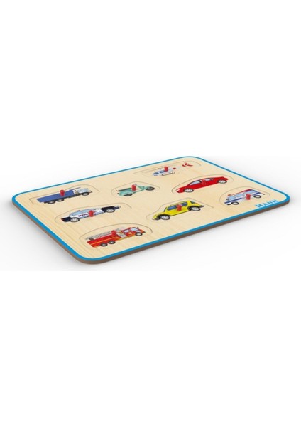 Ahşap Yapboz 3'lü Set Sayılar, Geometrik Şekiller ve Taşıtlar