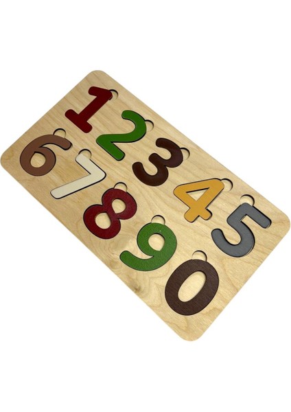 Renkli Dinozor ve Rakamlar Puzzle, Eğitici ve Montessori Öğrenme Seti, 10 parça, 3+ yaş modelleri