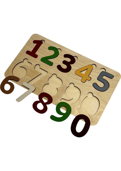 Renkli Dinozor ve Rakamlar Puzzle, Eğitici ve Montessori Öğrenme Seti, 10 parça, 3+ yaş indirimleri