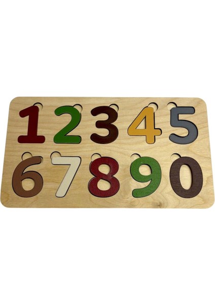 Renkli Dinozor ve Rakamlar Puzzle, Eğitici ve Montessori Öğrenme Seti, 10 parça, 3+ yaş