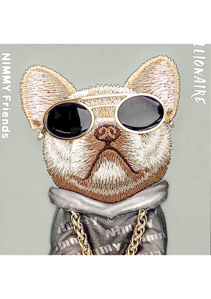 iPhone 15 Pro Uyumlu 3D Gözlük Dolar Zincir Köpek Nakış İşlemeli Kabartmalı Cool Glasses Kılıf fiyatları