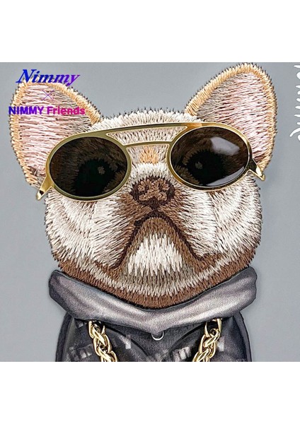 iPhone 15 Uyumlu 3D Gözlük Dolar Zincir Köpek Detaylı Nakış İşlemeli Kabartmalı Cool Glasses Kılıf fiyatları