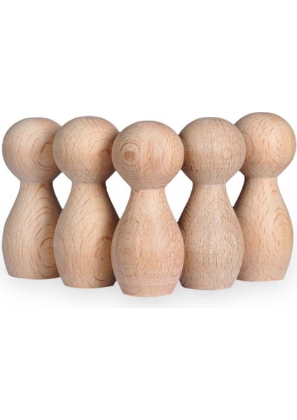 Ahşap Peg Bebek 12LI Boyama Seti -Boya Fırça DAHIL-502212