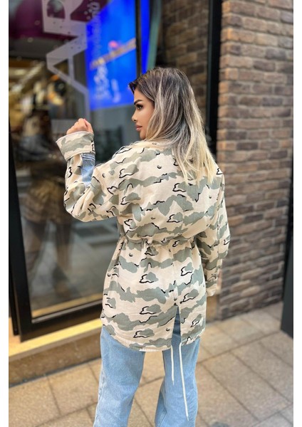 Kot Detaylı Kamuflaj Ceket Bej fiyatları