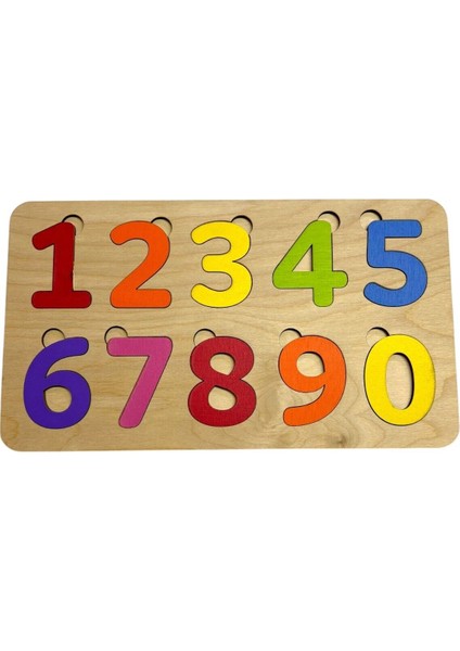 Renkli Gökkkuşağı Rakamlar Puzzle, Öğrenme ve Eğitici Set, 10 Parça, 3+ Yaş modelleri