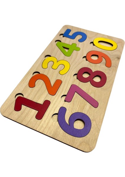 Renkli Gökkkuşağı Rakamlar Puzzle, Öğrenme ve Eğitici Set, 10 Parça, 3+ Yaş indirimleri