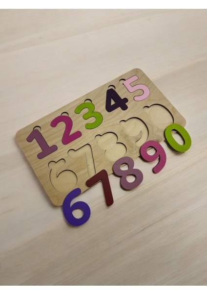 Çocuklar için Renkli Rakamlar ve Masal Temalı Eğlenceli Puzzle Seti, 10 Parça, 3+ Yaş