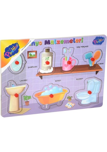Çok Renkli Ahşap Banyo Malzemeleri Seti, dayanıklı ve şık tasarım, 2+ yaş uygun fiyatları