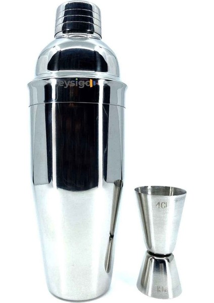 Kokteyl Shaker Seti 700 ml Paslanmaz Çelik, 2 Parça