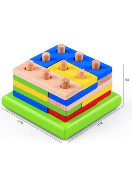 Çocuklar için renkli ahşap geometrik puzzle, eğlenceli ve öğretici oyun fiyatları