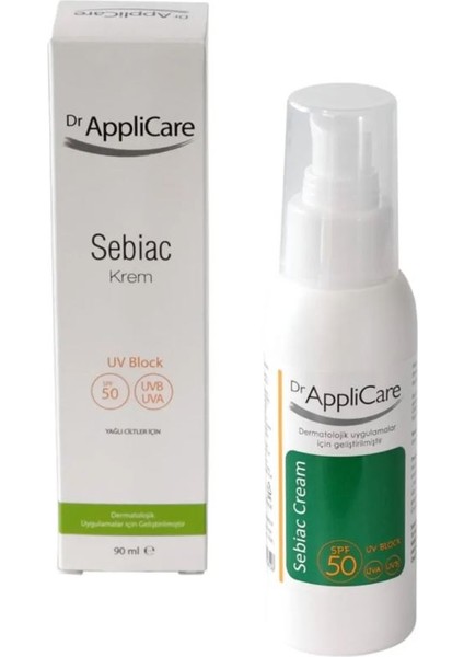 DrApplicare Sebiac Güneş Kremi 50 Spf Akne ve Akneye Eğilimli Yağlı Ciltler Için Uva/uvb Koruması 90 ml